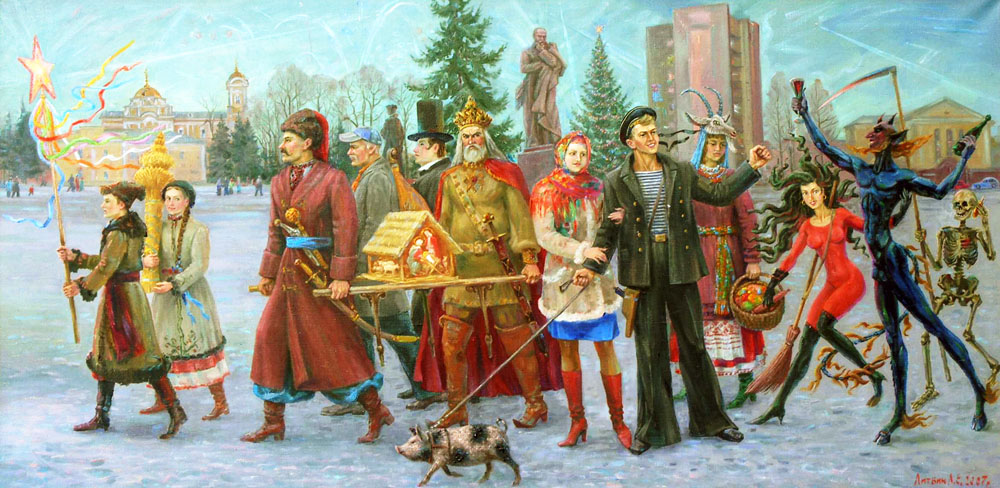 «На майдані». 2007. Полотно, олія